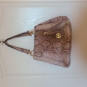 MK snakeskin skin tote bag